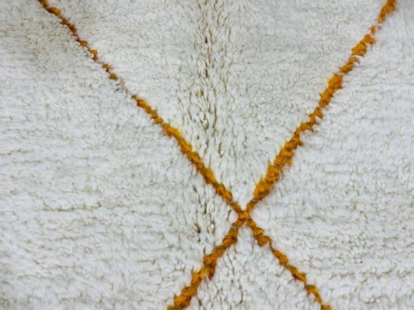 Beni ourain rug - Moroccan rug - Custom size rug -Gold and white - Image 8