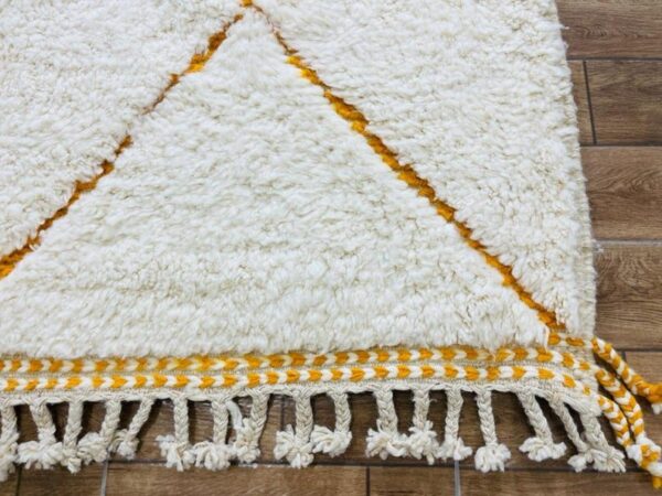 Beni ourain rug - Moroccan rug - Custom size rug -Gold and white - Image 6