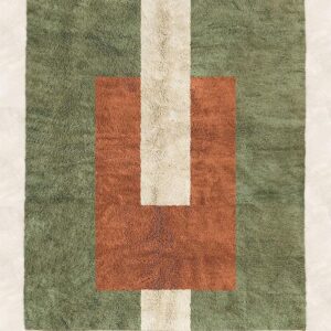 Beni ourain rug - Moroccan rug - Custom size ruccan orange Berg - Yellow border - Morober rug - Handmade rug - Moroccan rug - Wool rug