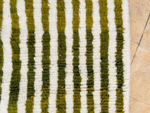 Beni ourain rug - Moroccan rug - Custom size rug - green and YELLOW - Image 5