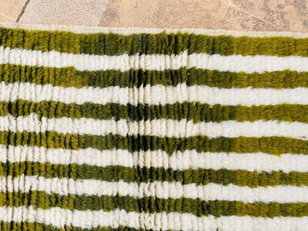 Beni ourain rug - Moroccan rug - Custom size rug - green and YELLOW - Image 4