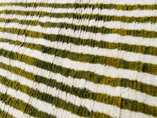 Beni ourain rug - Moroccan rug - Custom size rug - green and YELLOW - Image 7