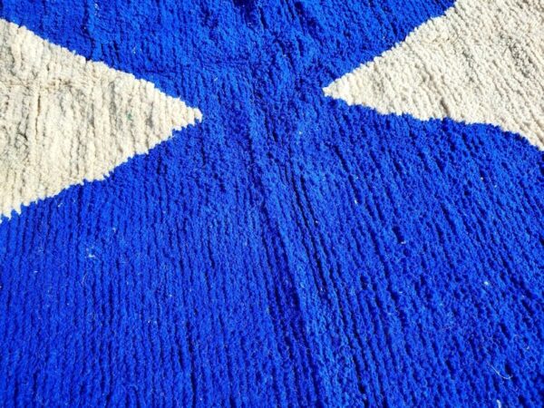 Beni ourain rug - Moroccan rug - Custom size rug - BLUE AND WHITE - Image 5