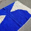 Beni ourain rug - Moroccan rug - Custom size rug - BLUE AND WHITE - Image 6