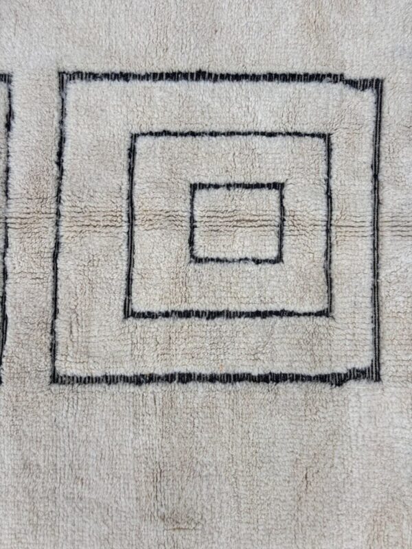 white beni ouarine rug - Moroccan rug - Custom size rug - - Image 7
