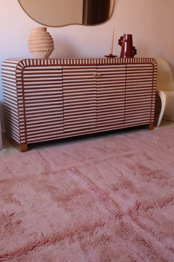 pink beni ouarine rug - Moroccan rug - Custom size rug - Image 3