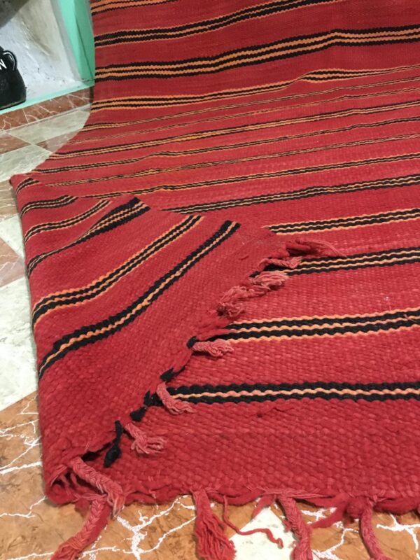 Moroccan RED Vintage rugs "AHENDIR" 370cm x 187cm   12.13ft x 6.13ft - Image 2