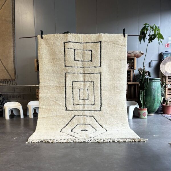 white beni ouarine rug - Moroccan rug - Custom size rug - - Image 4